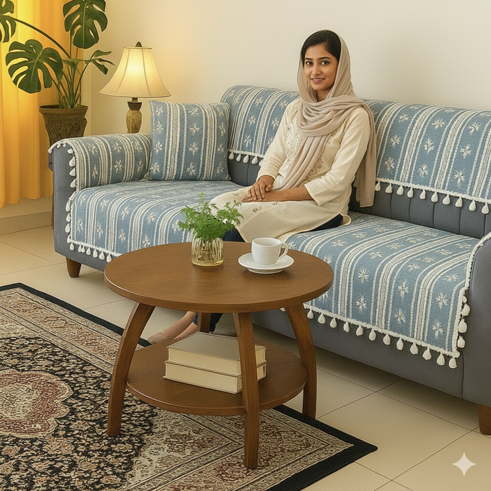 Wooden Rund Coffee Table for Living Room | premium look stylish design